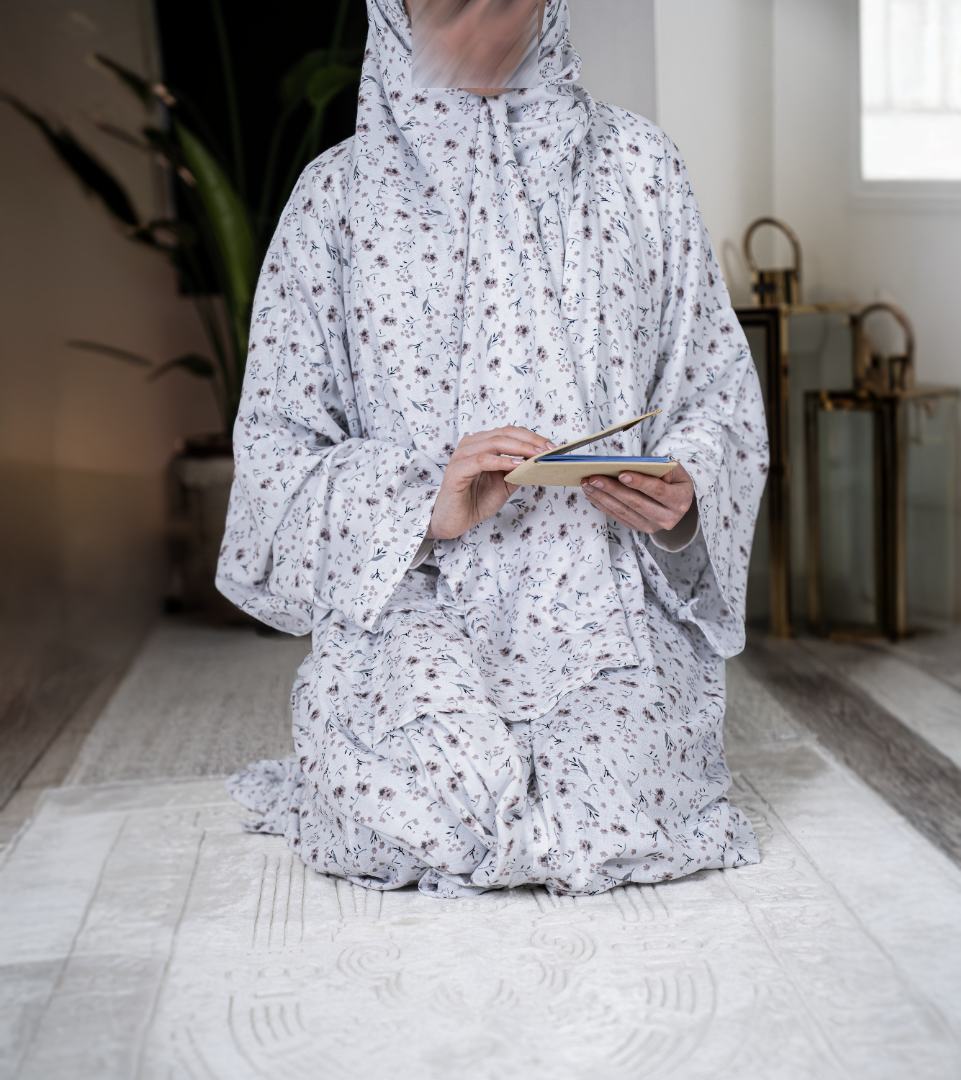 شرشف صلاه روز قطني مشجر بطرحه متصله